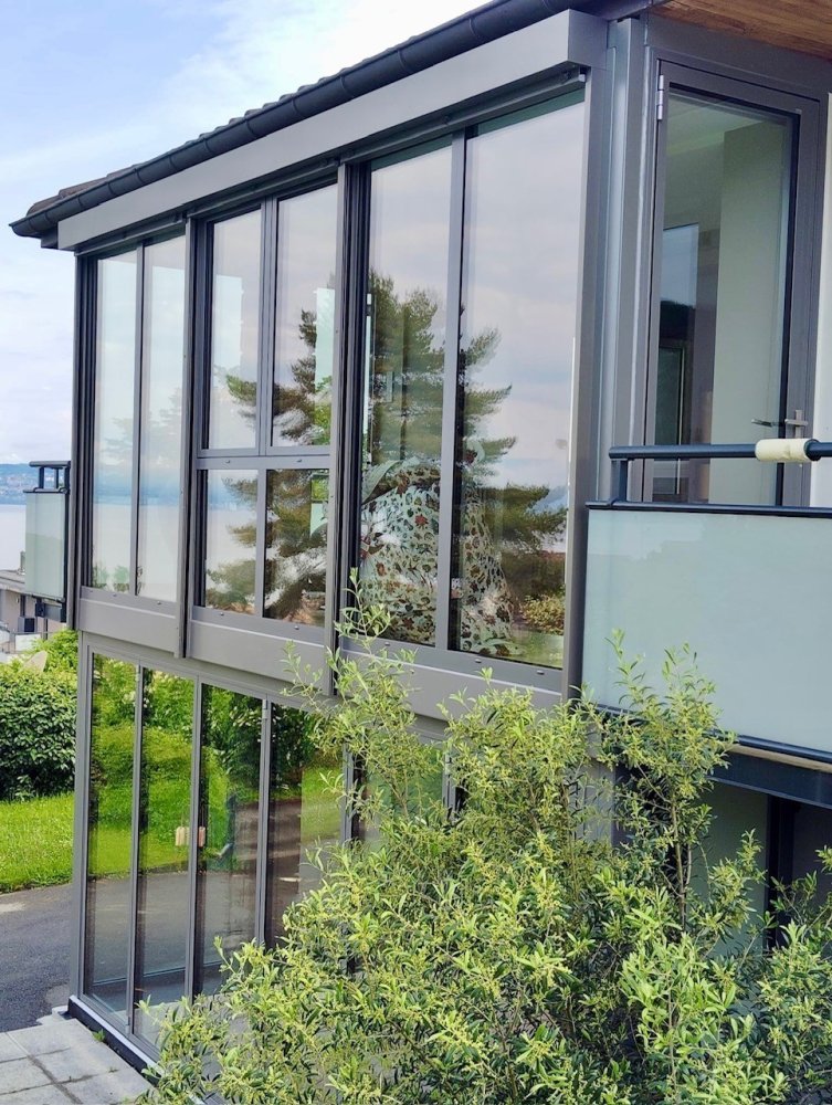 Installation d'une baie accordéon près du lac Léman (74)