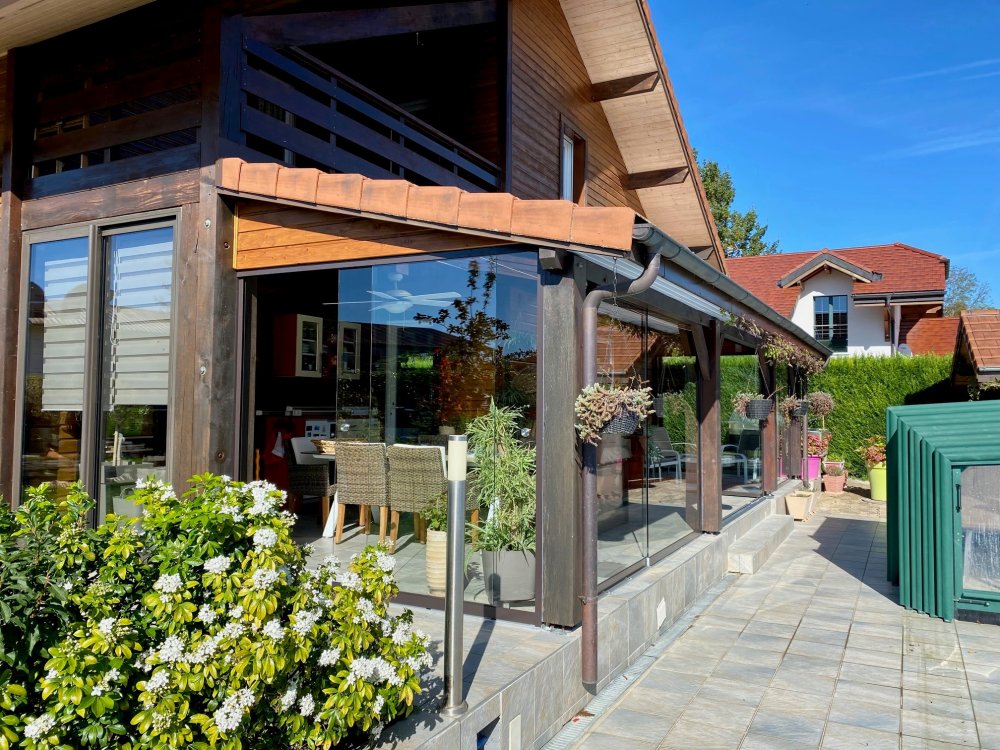 Pose de châssis-fixe pour terrasse en Haute-Savoie