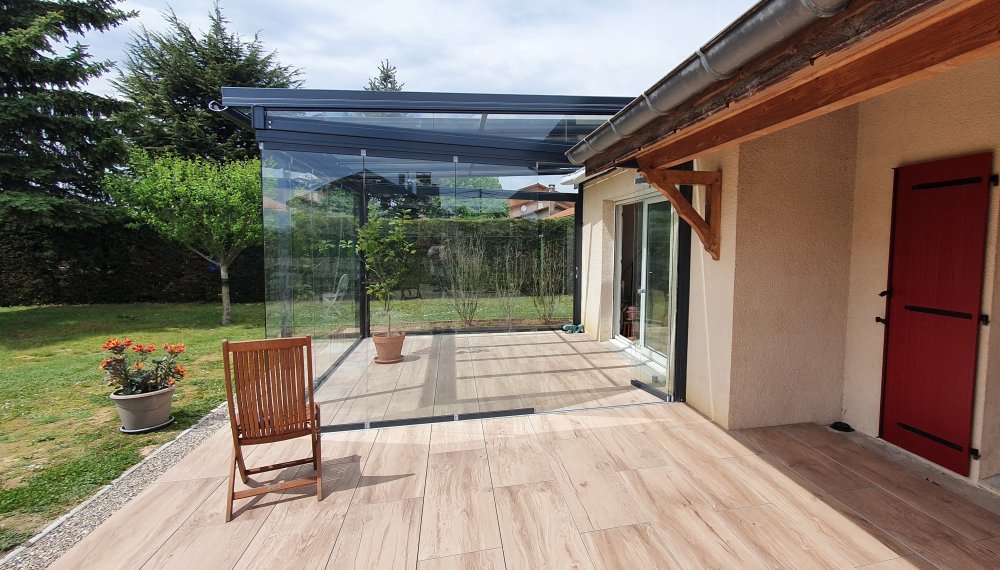 Réalisation d'un atrium à ouverture totale